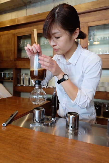 Brewing on a Siphon at Cafe Obscura Tokyo Japan Coffee