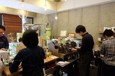 Interior Workspace of Amameria Espresso Shinagawa Tokyo Japan Cafe