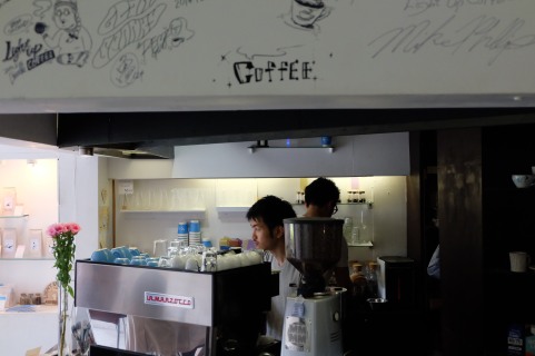 Barista by La Marzocco Espresso Machine at Light Up Coffee Kichijoji Tokyo Japan Cafe