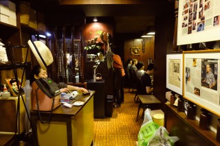 Interior of Cafe de Lambre Kissaten Cafe in Ginza Tokyo Japan